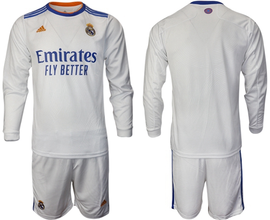 Men Real Madrid Long Sleeve Soccer Jerseys 583