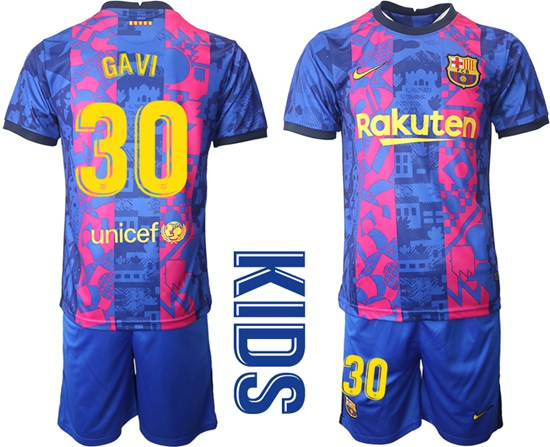 Kids Barcelona Soccer Jerseys 002