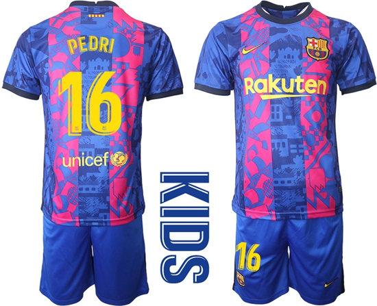 Kids Barcelona Soccer Jerseys 004