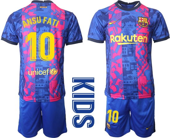 Kids Barcelona Soccer Jerseys 009