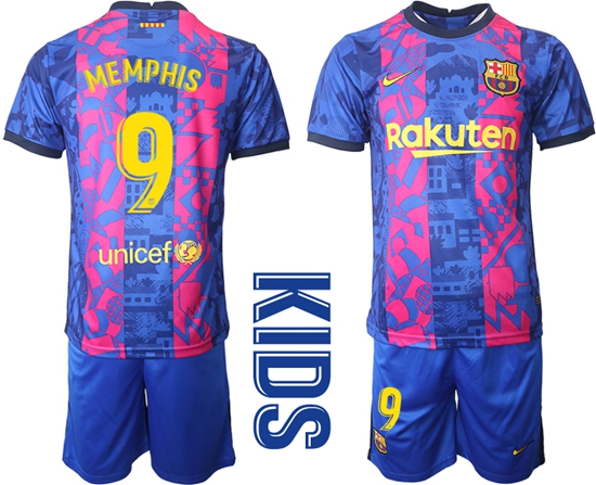 Kids Barcelona Soccer Jerseys 010