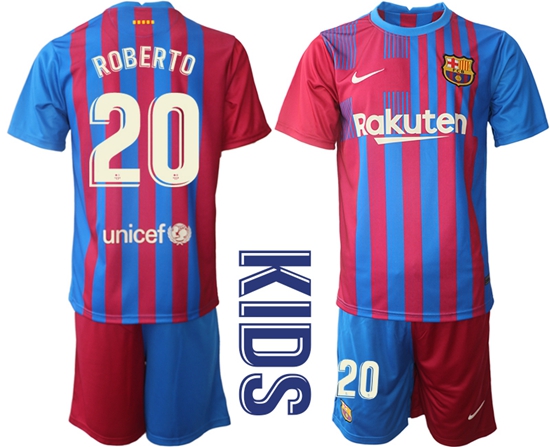 Kids Barcelona Soccer Jerseys 044