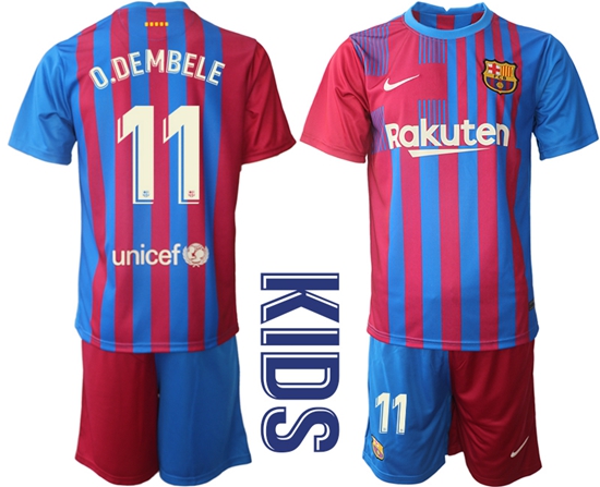Kids Barcelona Soccer Jerseys 053