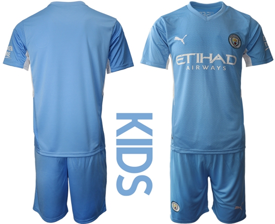 Kids Manchester City Soccer Jerseys 036