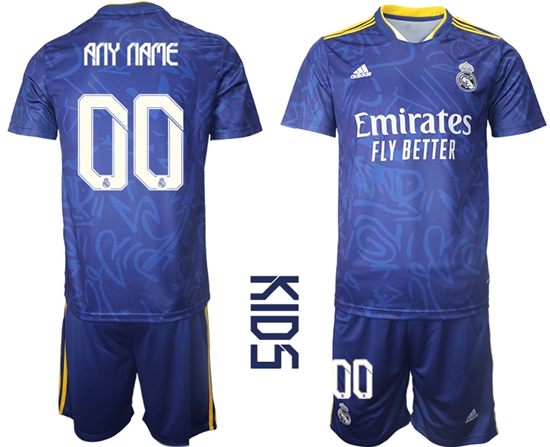 Kids Real Madrid Soccer Jerseys 014 Customized