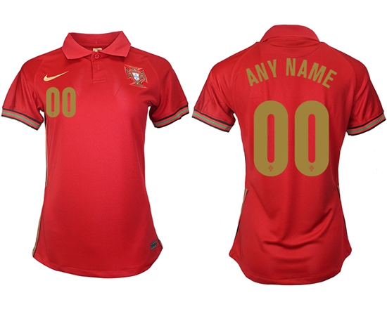 Women Portugal Soccer Jerseys 001 Customized