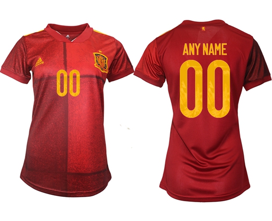 Women Spain Soccer Jerseys 001 Customized