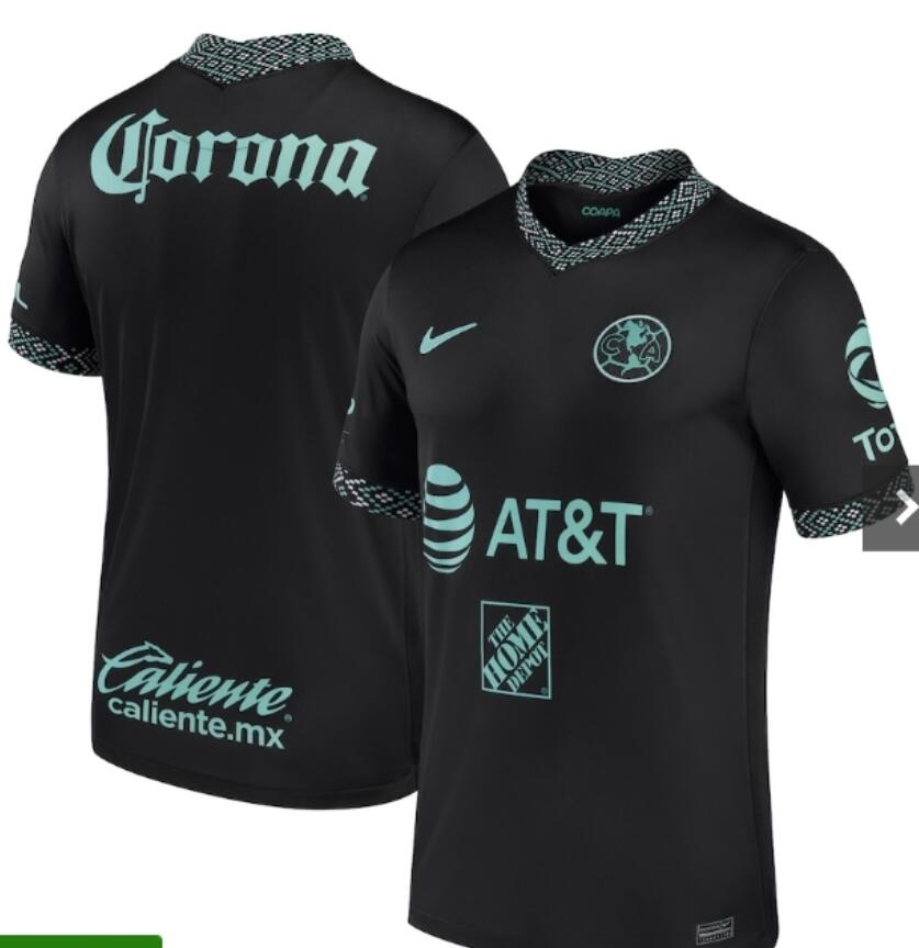 America Away Third Black Soccer Jersey