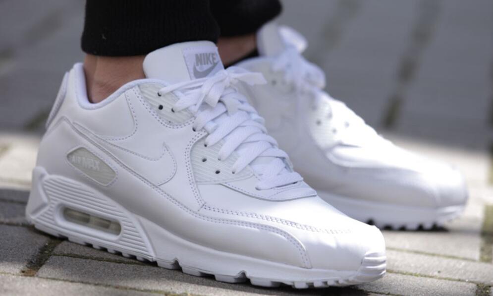 Men Nike Air Max 90 All White Shoes