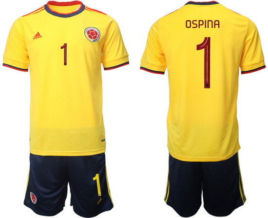 Colombia 2022 World Cup Soccer Jersey #1 OSPINA
