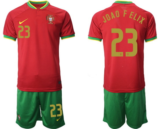 Portugal 2022 World Cup Soccer Jersey #23 JOAO F ELIX RED