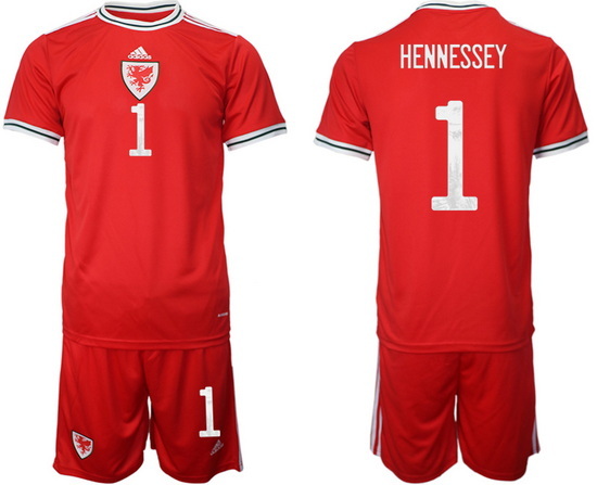 WALES 2022 World Cup Soccer Jersey #1 HENNESSEY