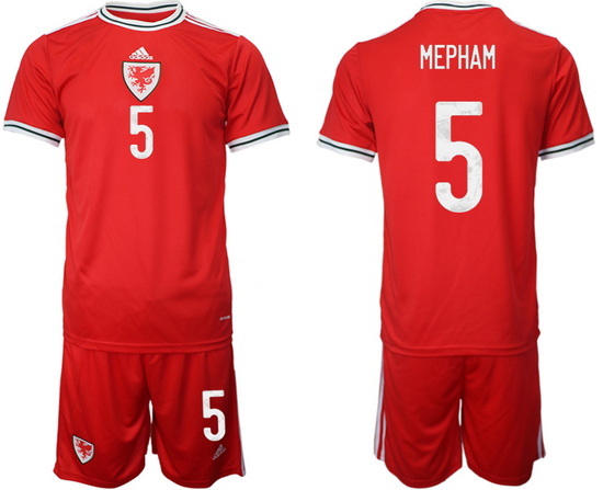 WALES 2022 World Cup Soccer Jersey #5 MEPHAM
