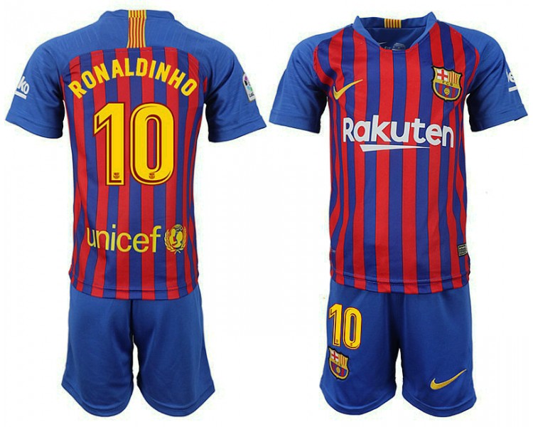 Nike Barcelona Ronaldinho #10 Soccer Jersey