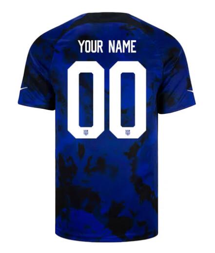 Men US 2022 FIFA Soccer Jersey Blue Customized