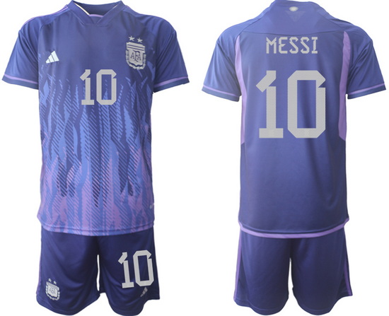 Men FIFA 2022 Argentina Lionel Messi Soccer Jersey 014