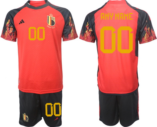 Men FIFA 2022 Belgium Soccer Customized Jersey 001
