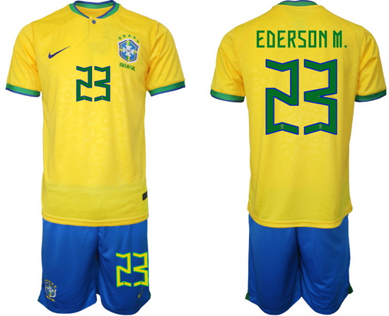 Men FIFA 2022 Brazil Soccer Jersey 013