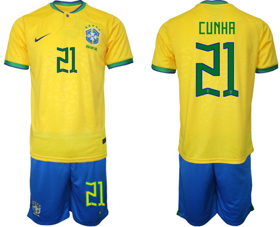 Men FIFA 2022 Brazil Soccer Jersey 014