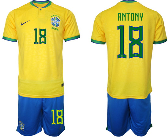 Men FIFA 2022 Brazil Soccer Jersey 017