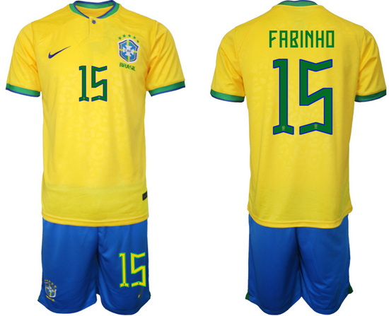 Men FIFA 2022 Brazil Soccer Jersey 019