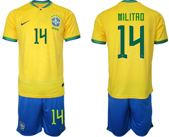Men FIFA 2022 Brazil Soccer Jersey 020