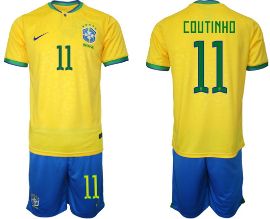 Men FIFA 2022 Brazil Soccer Jersey 021