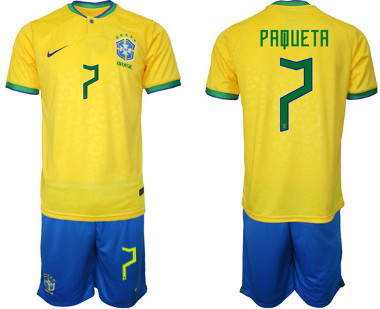 Men FIFA 2022 Brazil Soccer Jersey 029