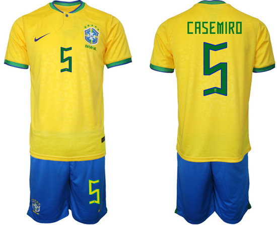 Men FIFA 2022 Brazil Soccer Jersey 030