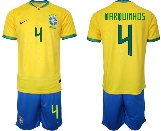 Men FIFA 2022 Brazil Soccer Jersey 031