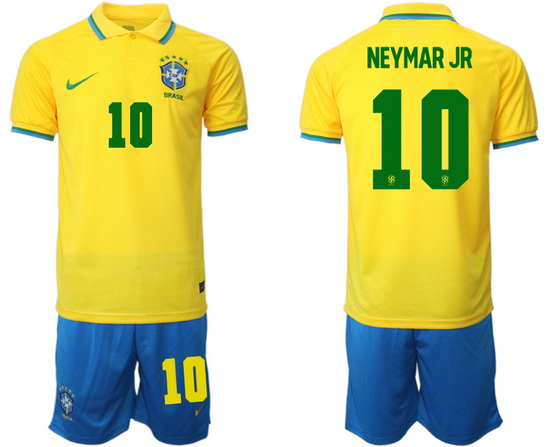 Men FIFA 2022 Brazil Soccer Neymar JR Jersey 066