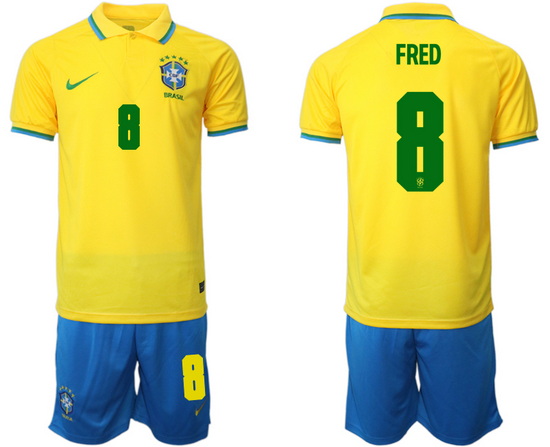 Men FIFA 2022 Brazil Soccer Jersey 071