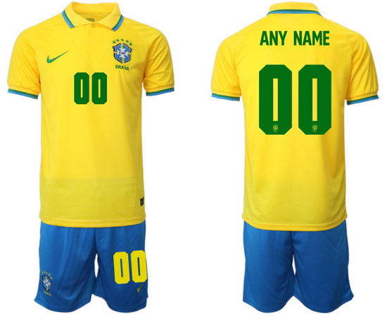 Men FIFA 2022 Brazil Soccer Jersey Customized 067
