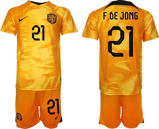 Men FIFA 2022 Netherlands Soccer Jersey 011