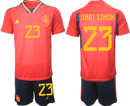 Men FIFA 2022 Spain Soccer Jersey 002