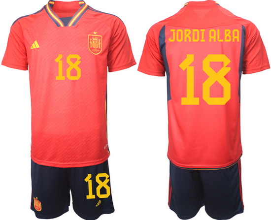 Men FIFA 2022 Spain Soccer Jersey 005
