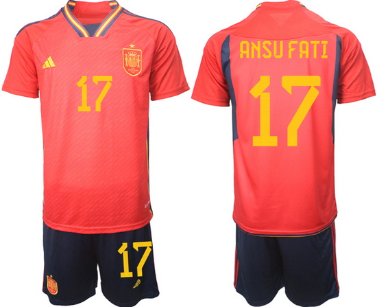 Men FIFA 2022 Spain Soccer Jersey 006