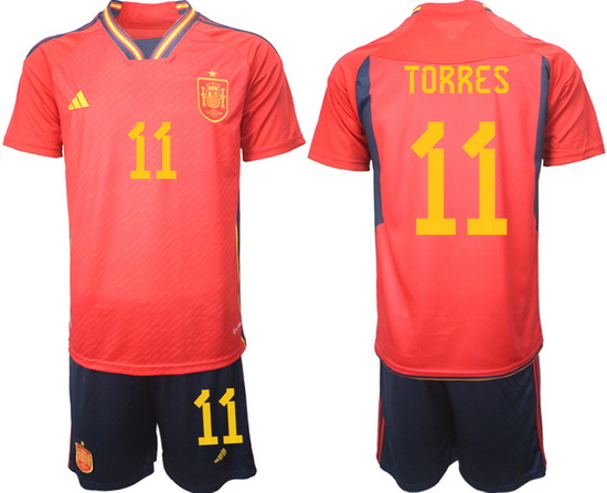 Men FIFA 2022 Spain Soccer Jersey 009