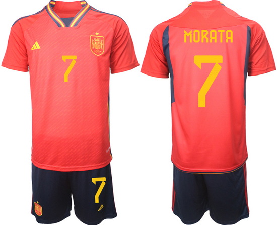 Men FIFA 2022 Spain Soccer Jersey 014