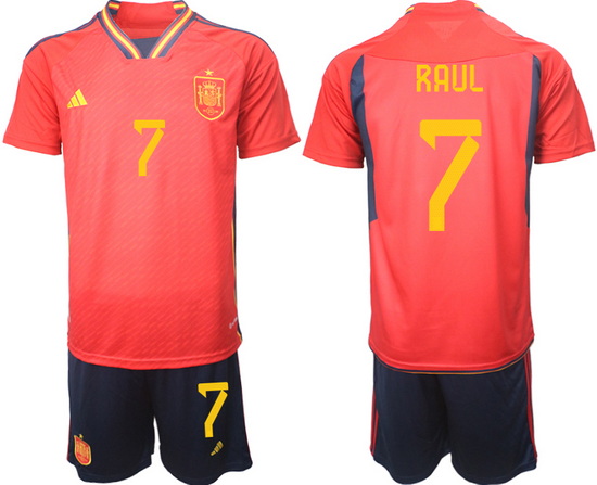 Men FIFA 2022 Spain Soccer Jersey 015