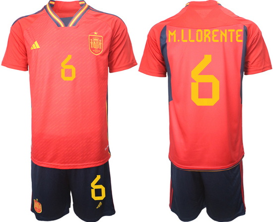 Men FIFA 2022 Spain Soccer Jersey 017