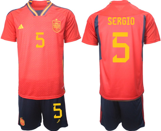 Men FIFA 2022 Spain Soccer Jersey 018