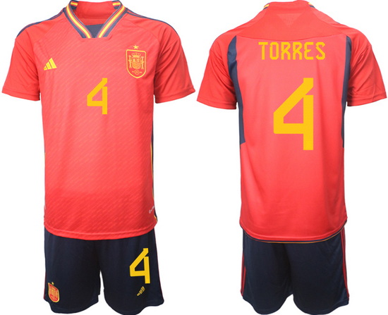 Men FIFA 2022 Spain Soccer Jersey 019