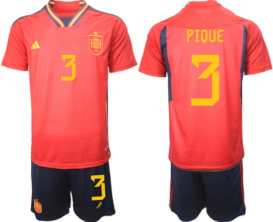 Men FIFA 2022 Spain Soccer Jersey 020