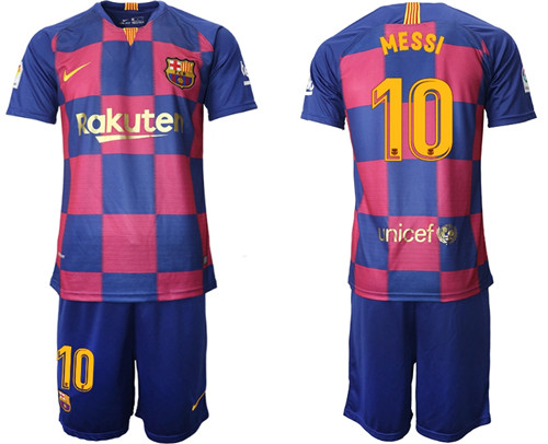 19-20 Barcelona #10 Ronaldinho Home Soccer Club Jersey