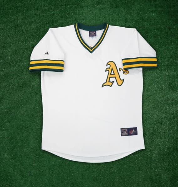 1975 Oakland Athletics Cooperstown Home & Road Throwback Jersey