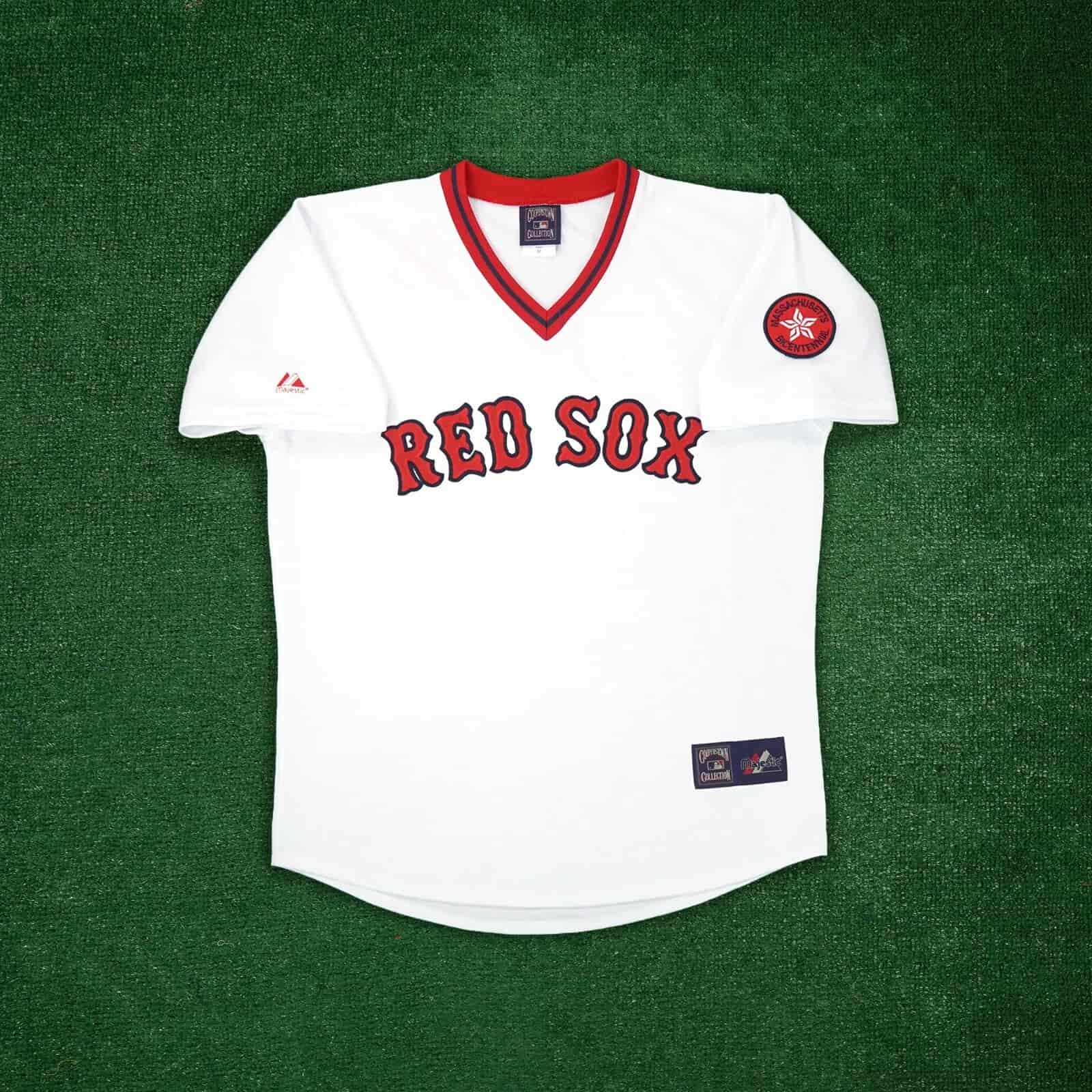 1976 Boston Red Sox Cooperstown Home Road Throwback Jersey