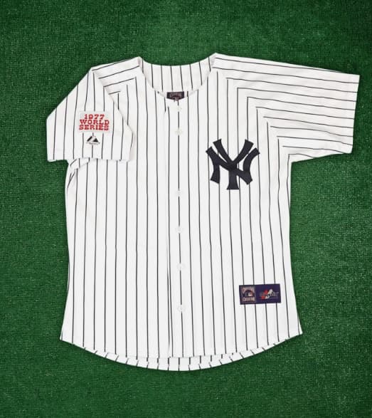 1977 New York Yankees World Series Cooperstown Men's Home Jersey