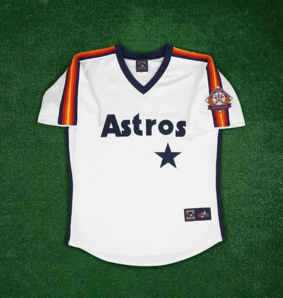 1986 Houston Astros 25th Anniv. Cooperstown Men's Home White Jersey