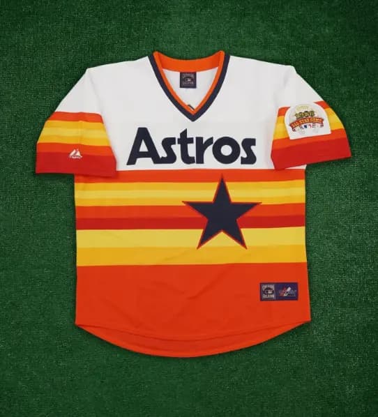 1986 Houston Astros Rainbow Cooperstown Jersey
